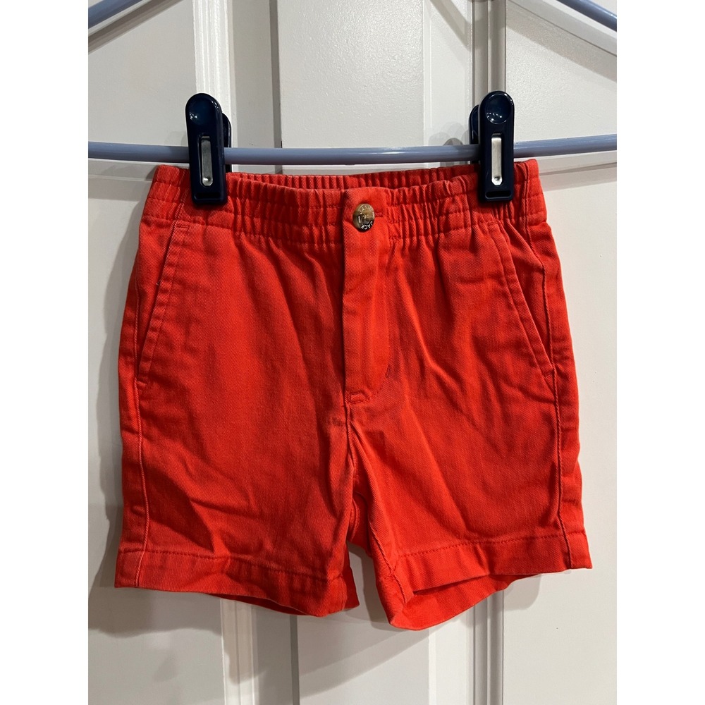 Janie and Jack Boys Red Chino Shorts 12-18 Months Elastic Waist Cotton Twill